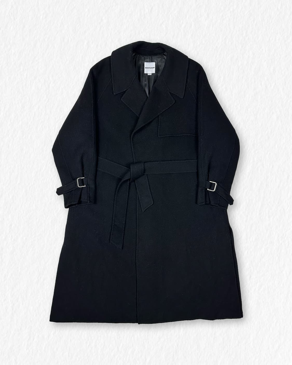 나이스클랍 울100% 벨티드 코트 상품이미지1