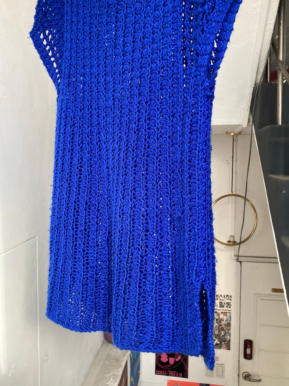 하구미 레이어드 니트 뜨개 원피스 상품이미지3