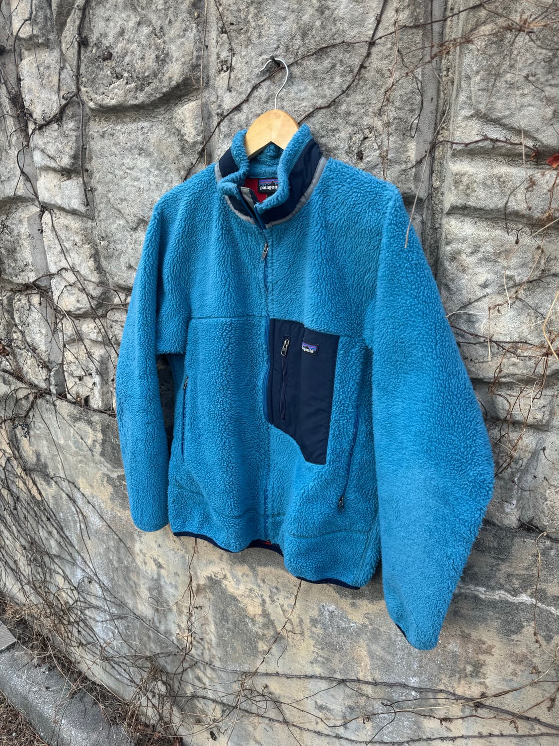 15fa 파타고니아 언더워터블루 레트로x 딥 파일 플리스 후리스 자켓 상품이미지3