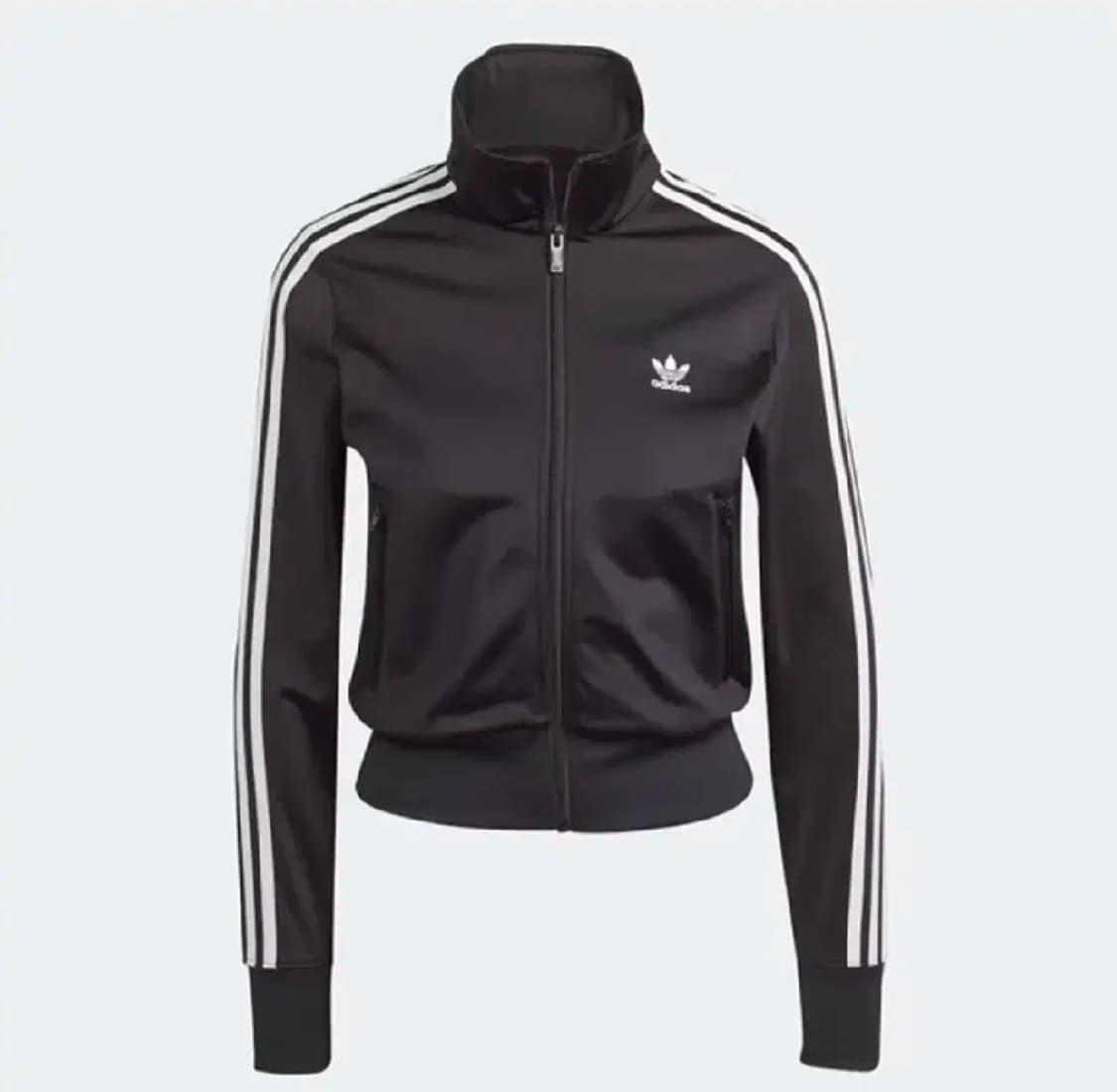 (단종템)제니착용 아디다스 파이어버드 트랙탑 져지 블랙 크롭 자켓 S 상품이미지3