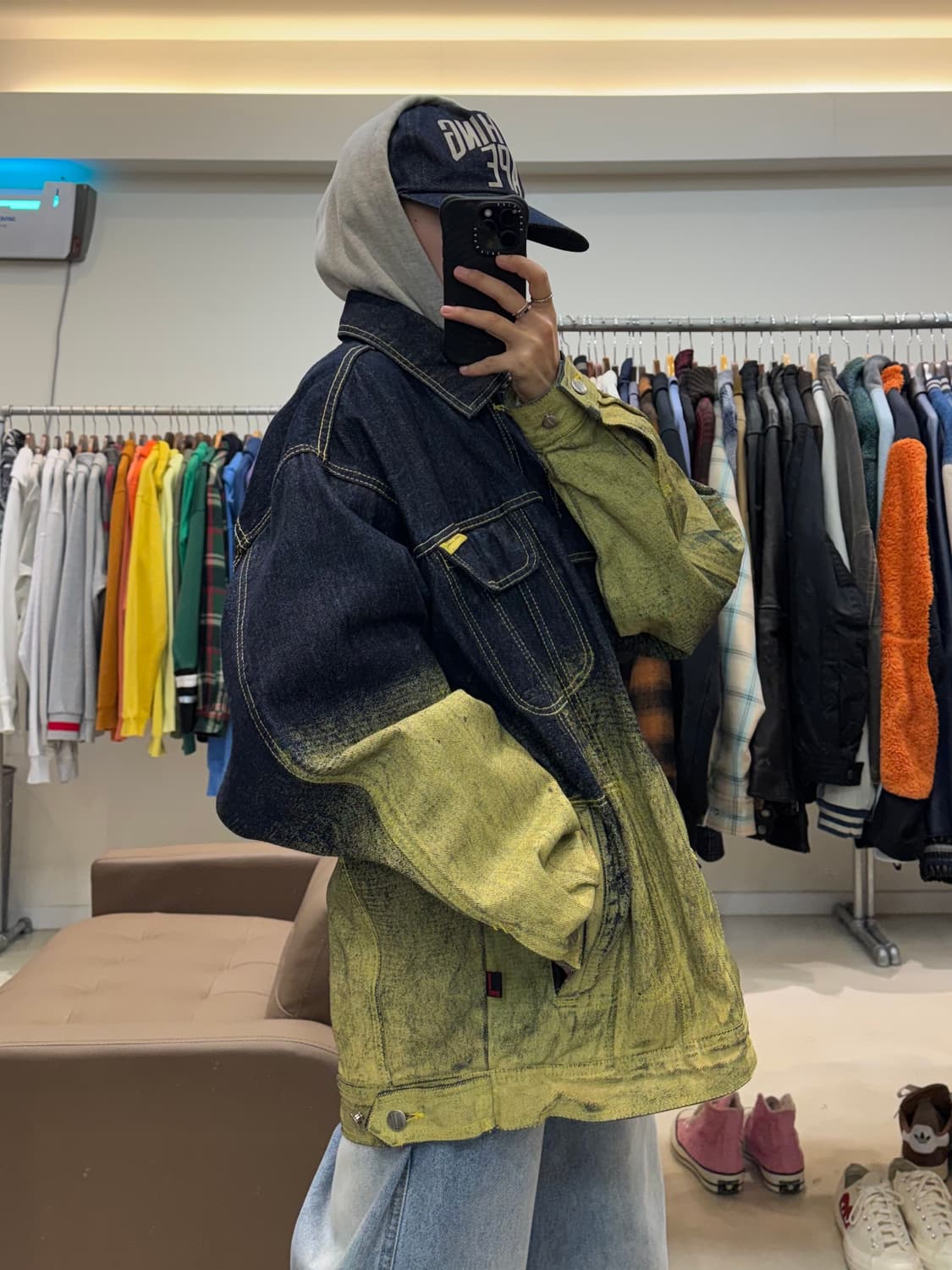 후부 프린팅 코팅 데님자켓 상품이미지6