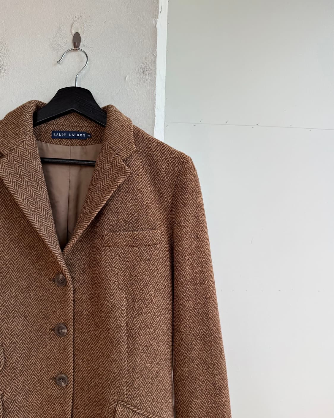 폴로 랄프로렌 브라운 헤링본 울 블렌드 3b 블레이저 자켓  상품이미지5