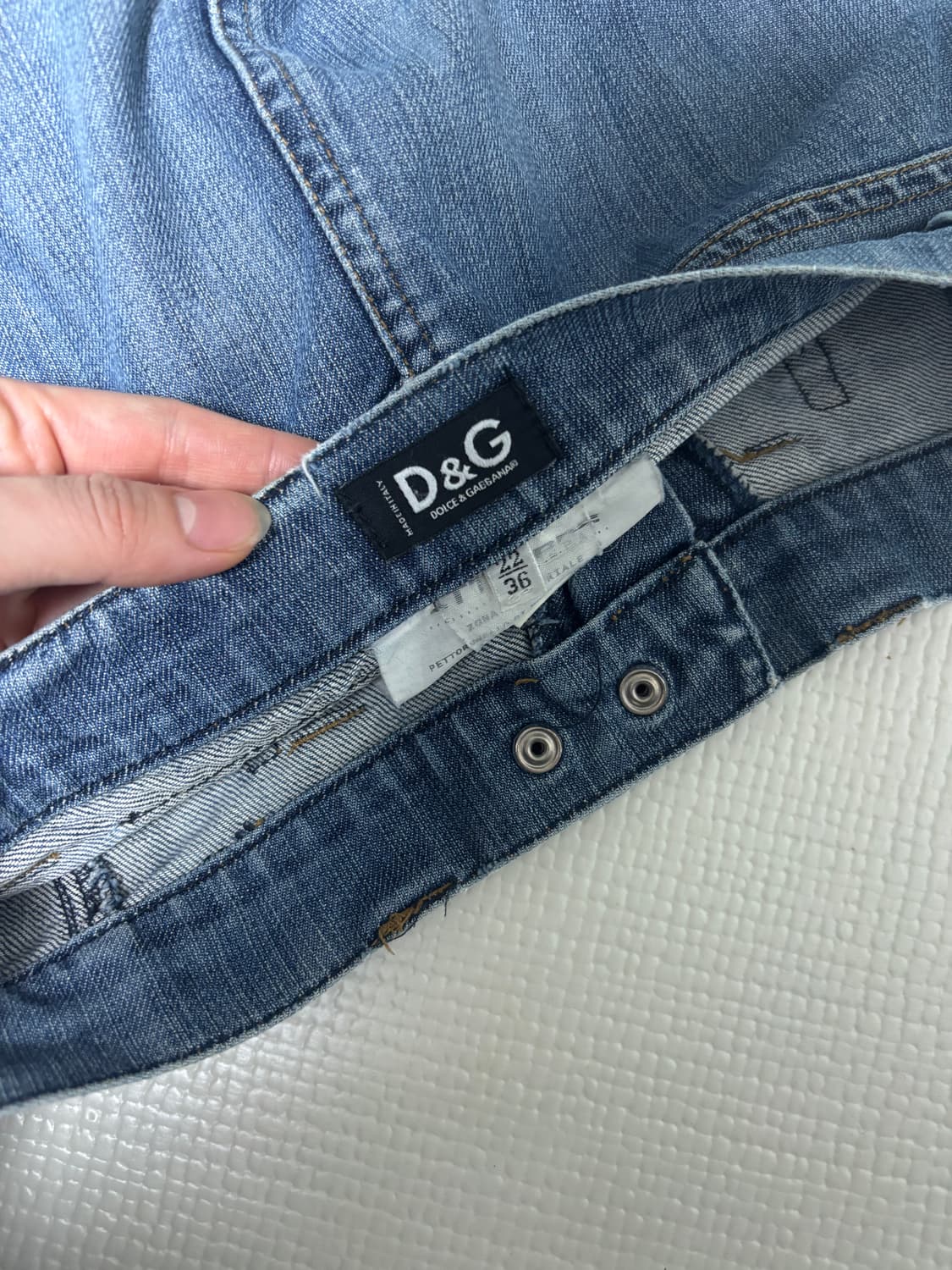 돌체앤가바나 데님 마이크로 미니 스커트 상품이미지6