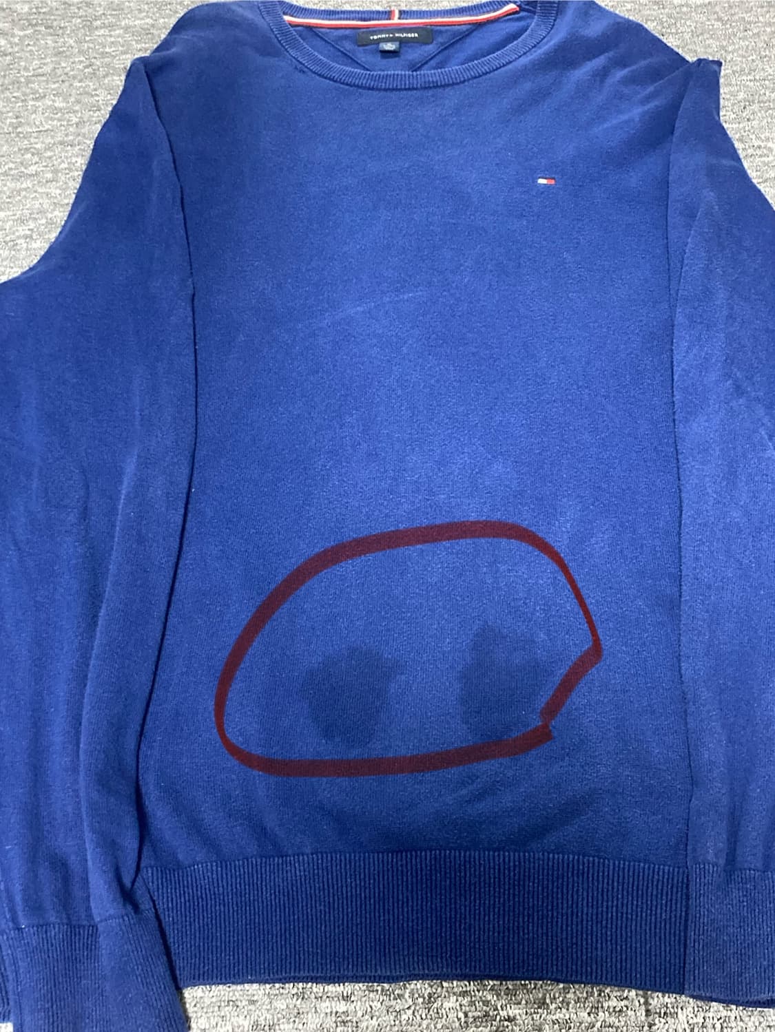 타미힐피거 라운드넥 니트 블루 XL 상품이미지4