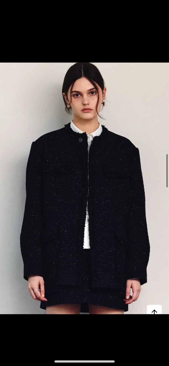 제이청 Anubis Tweed Jacket_Navy 상품이미지1