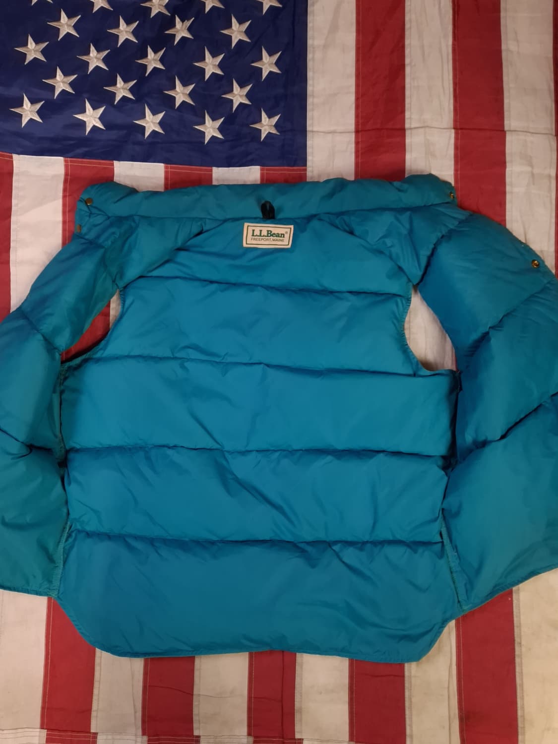 오리지날 80's 엘엘빈 다운 패딩 베스트 상품이미지5