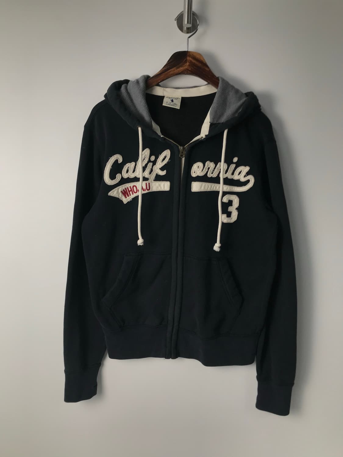 후아유 y2k 와투케 블랙 후드집업 상품이미지2