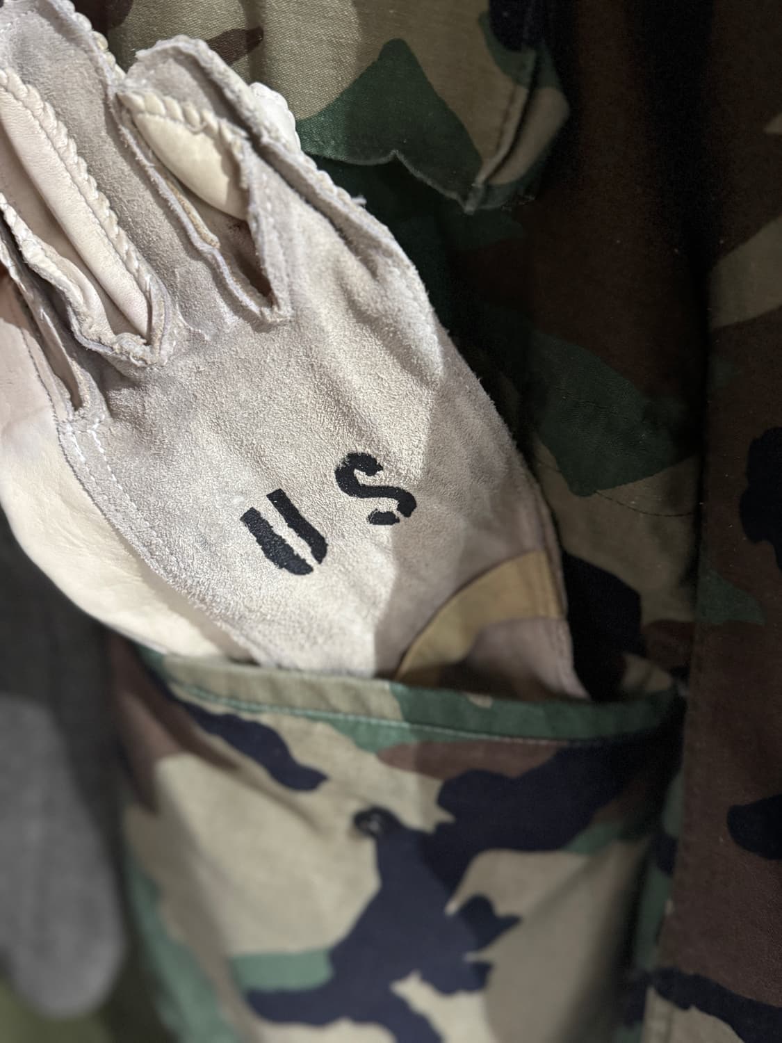 미사용) 80s US 미군 안전 가죽 장갑 상품이미지6