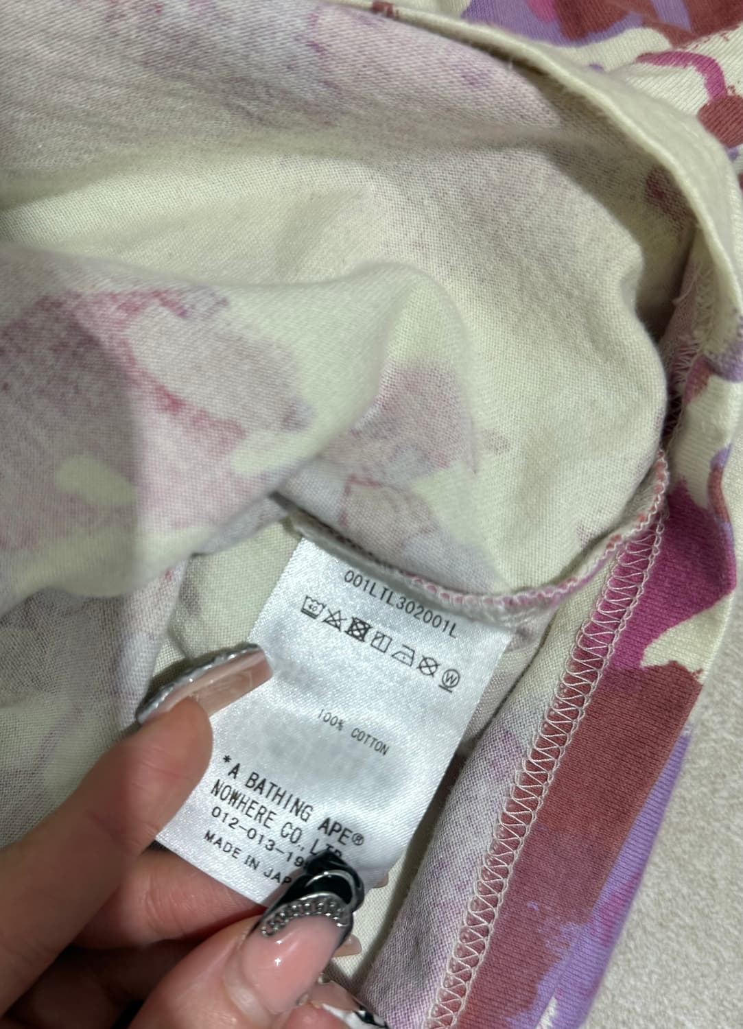 베이프 맵카모 핑크 롱슬리브리스 상품이미지4