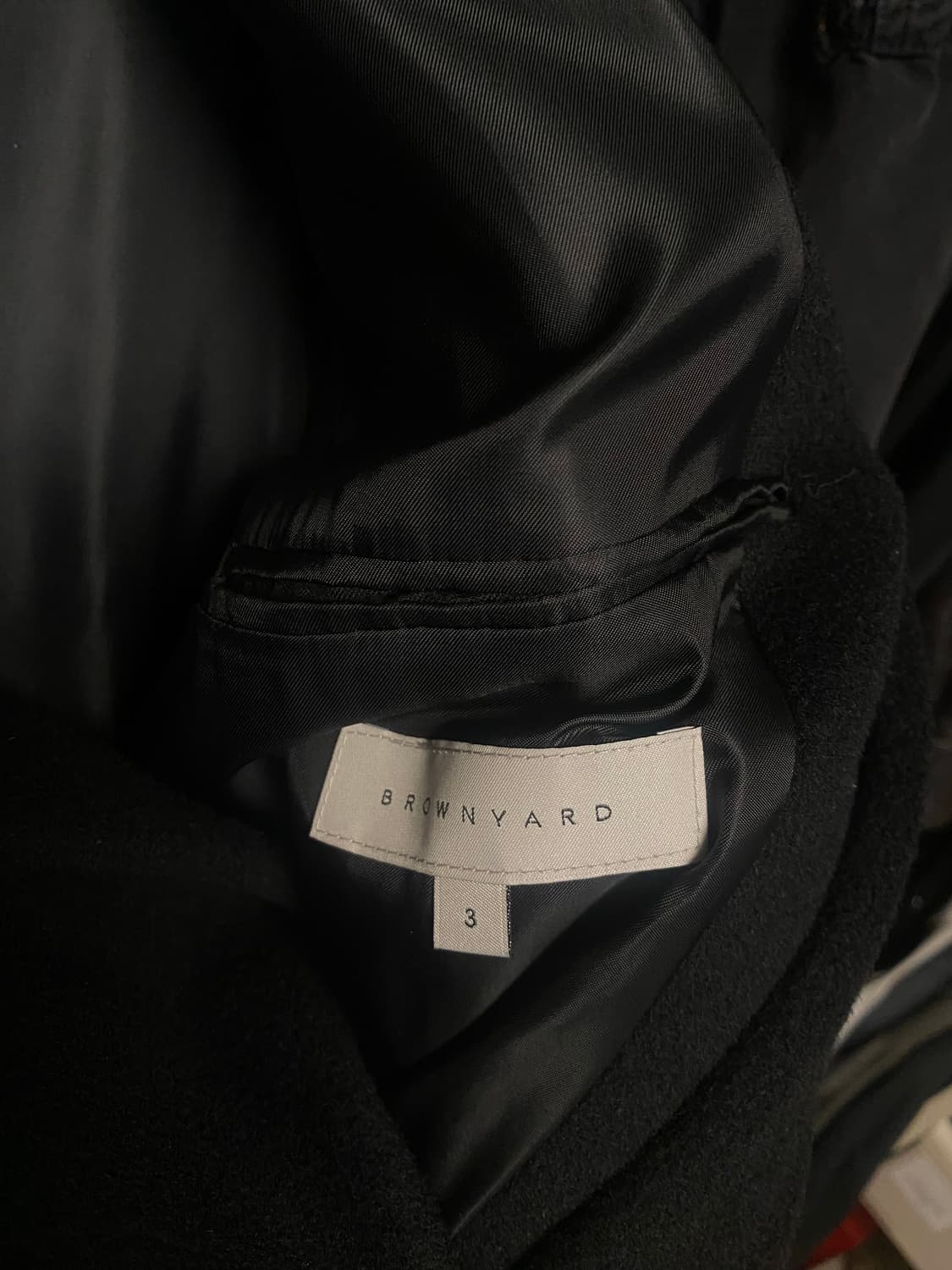 브라운야드 더블브레스트 코트 블랙 상품이미지6