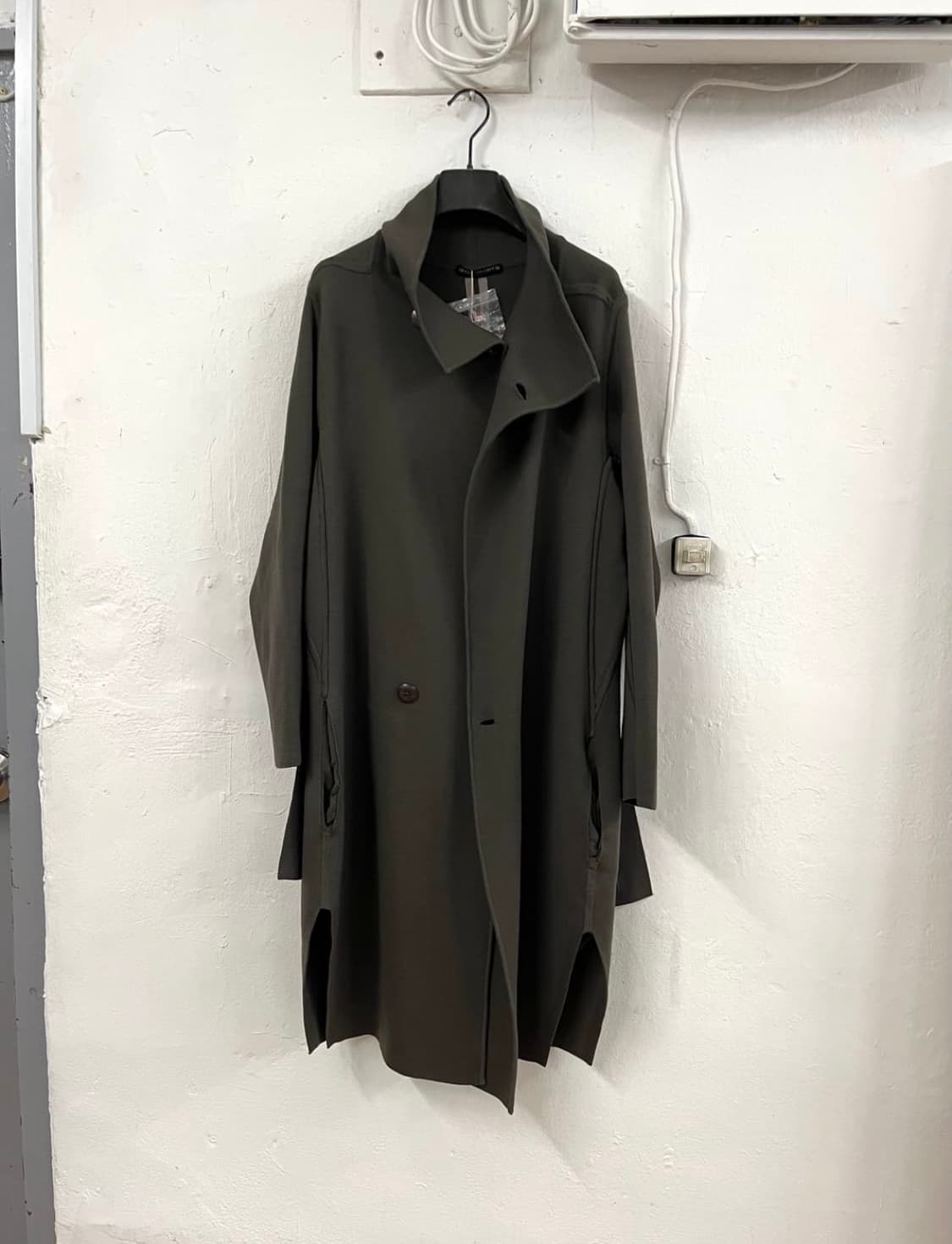 릭오웬스 2015 하이넥 울 니트 코트 상품이미지5