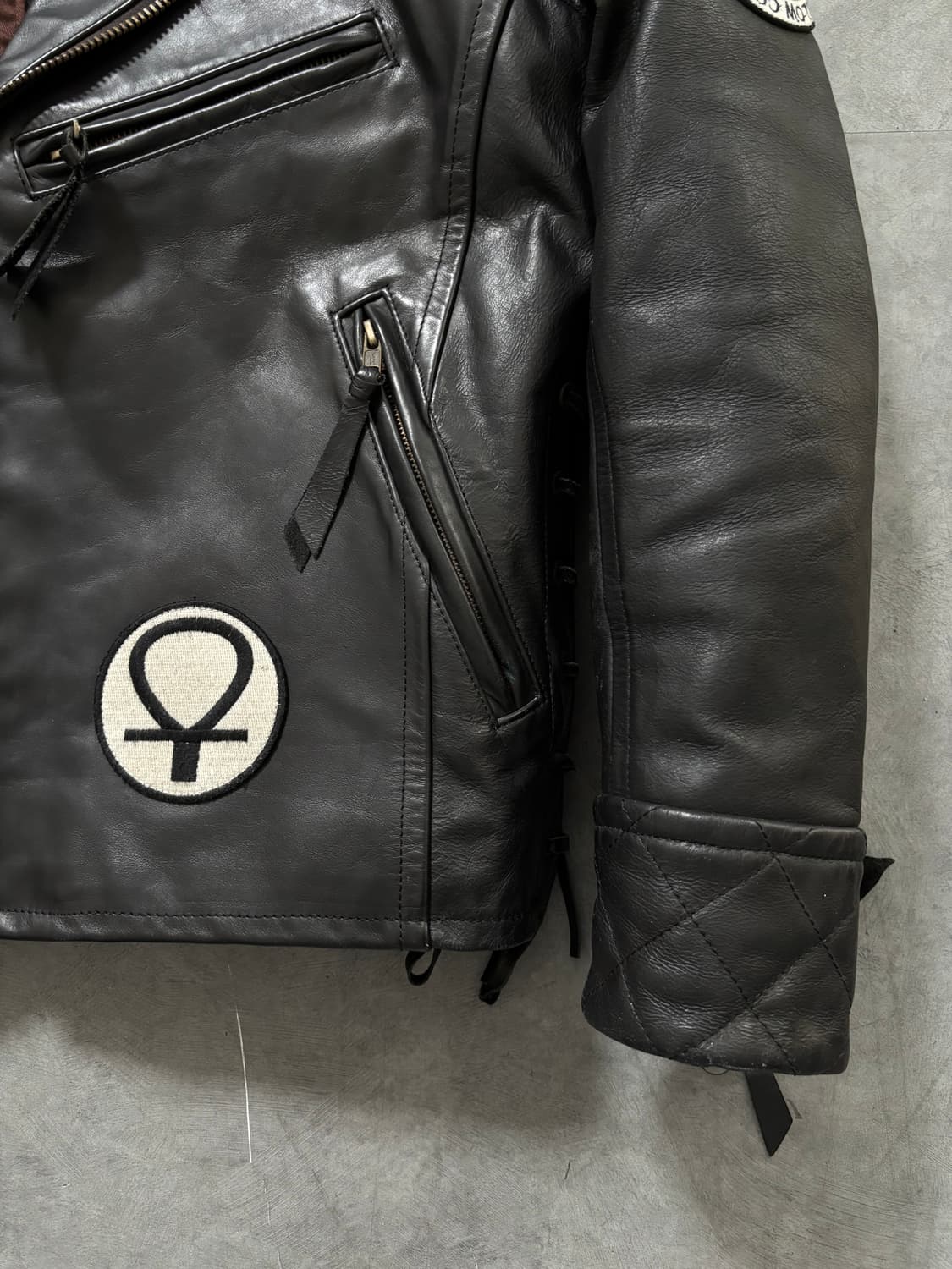 Yellow Corn 옐로우콘 컨버터블 레더 자켓 상품이미지3