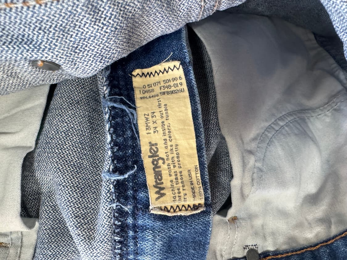 90s 랭글러 빈티지 13mwz 카우보이컷 웨스턴 데님 팬츠 상품이미지8