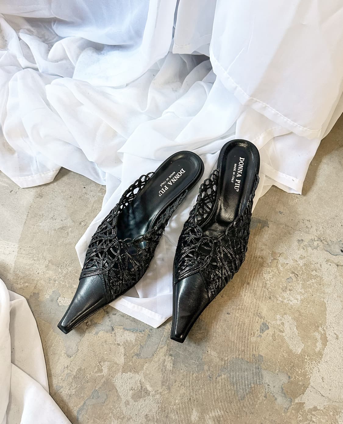 Donna Più lace detail mules 245 상품이미지3