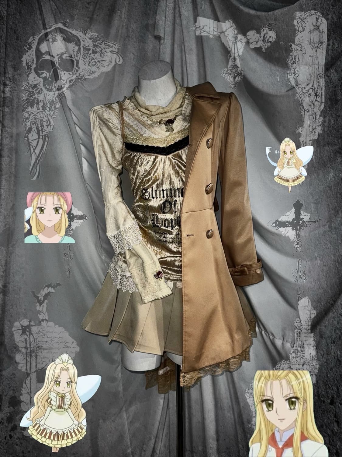 Axes Femme 엑시즈팜 라떼갸루맛 리본 꿈파 허니깔 코디세트 상품이미지1