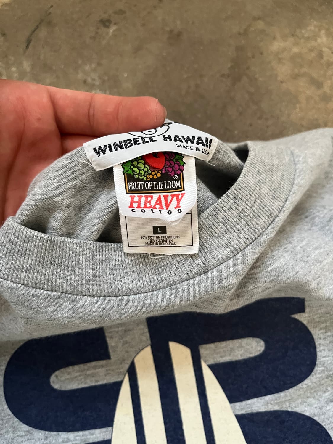 Furit of the loom (90s Usa made) 그레이 반팔티 상품이미지3