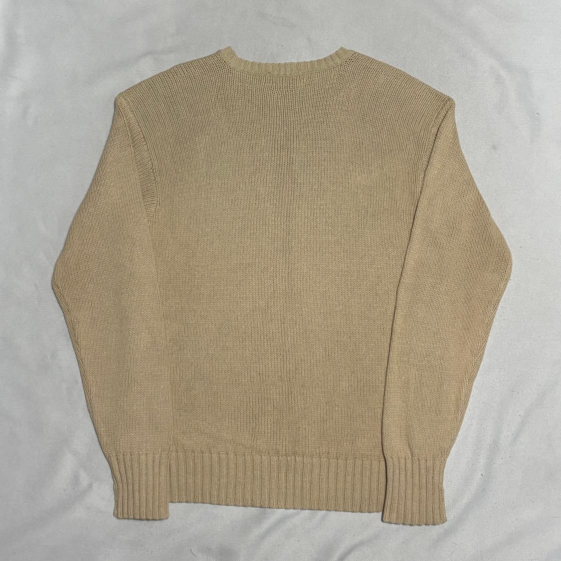 95 폴로랄프로렌 오트밀 브이넥 코튼 니트 상품이미지3