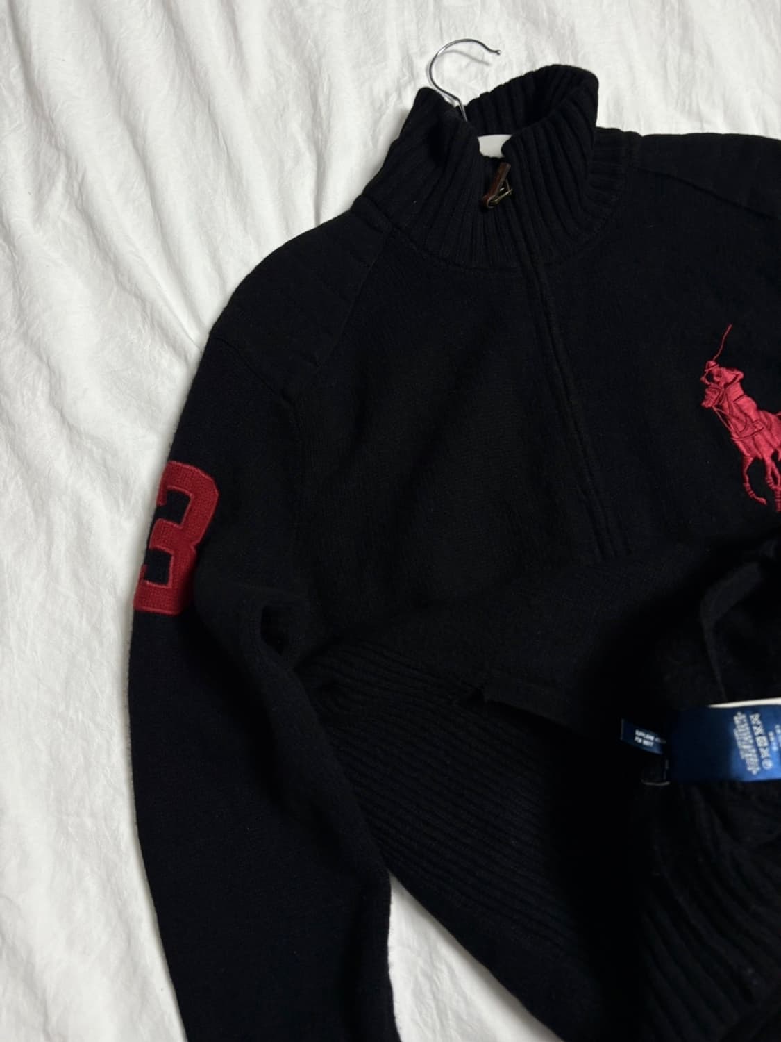 폴로 빅포니 블랙 니트집업  상품이미지4