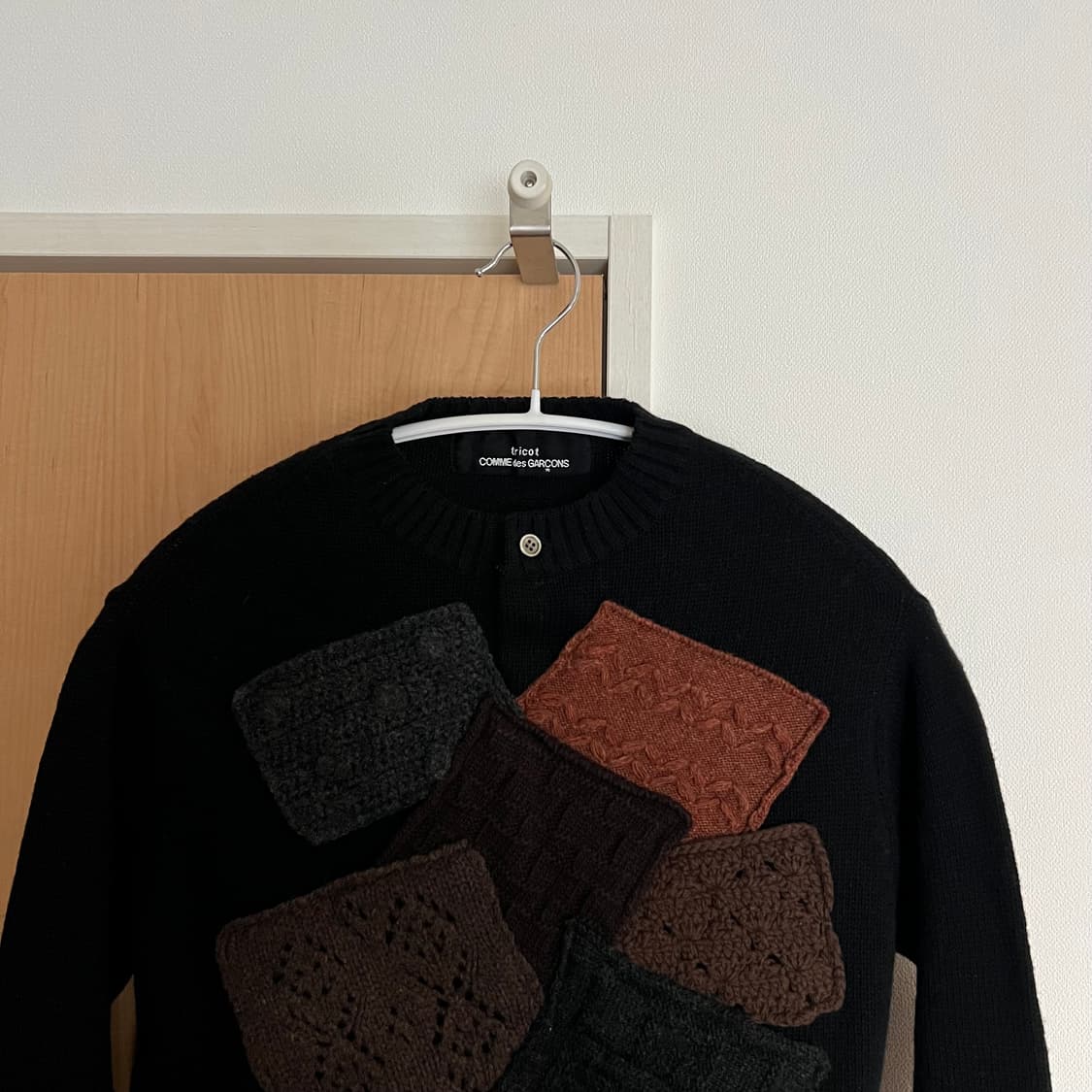 꼼데가르송 트리콧 패치 니트 가디건 상품이미지5