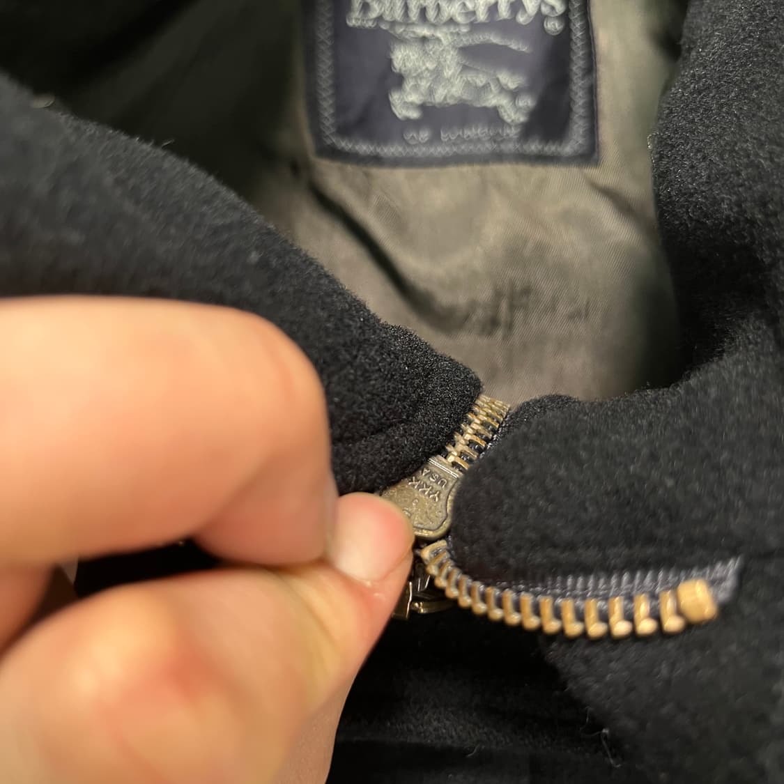 100 버버리 90s 울 블루종 자켓 상품이미지5