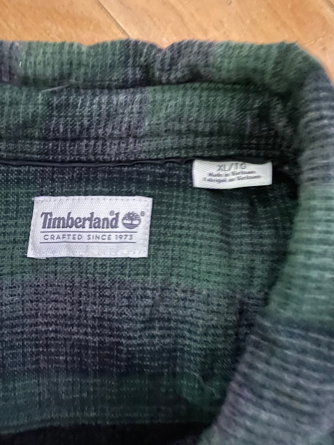 팀버랜드 플리스 체크 셔츠형 아우터 XL 상품이미지2