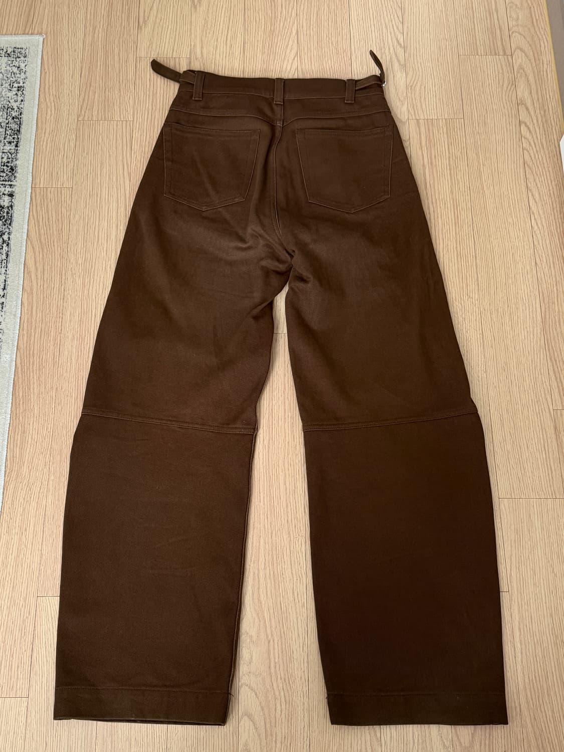 모노하 코튼 커브 팬츠 브라운 1 사이즈 상품이미지4