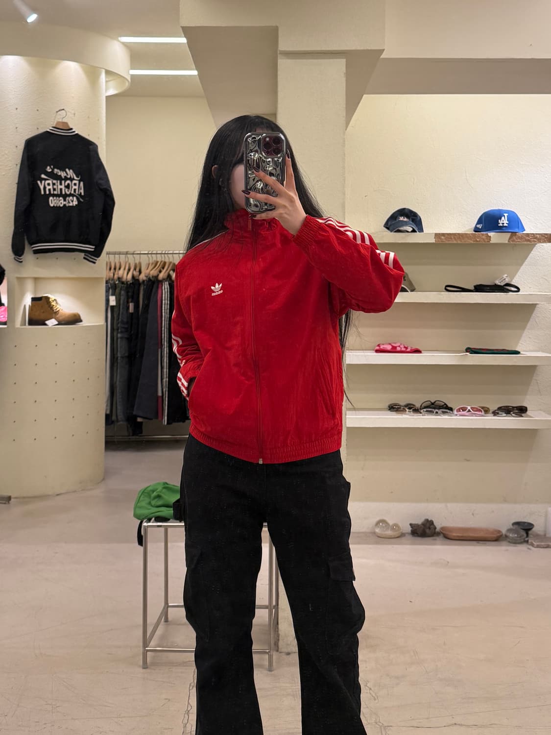 아디다스 삼선 바람막이 자켓 레드 U1116 상품이미지1