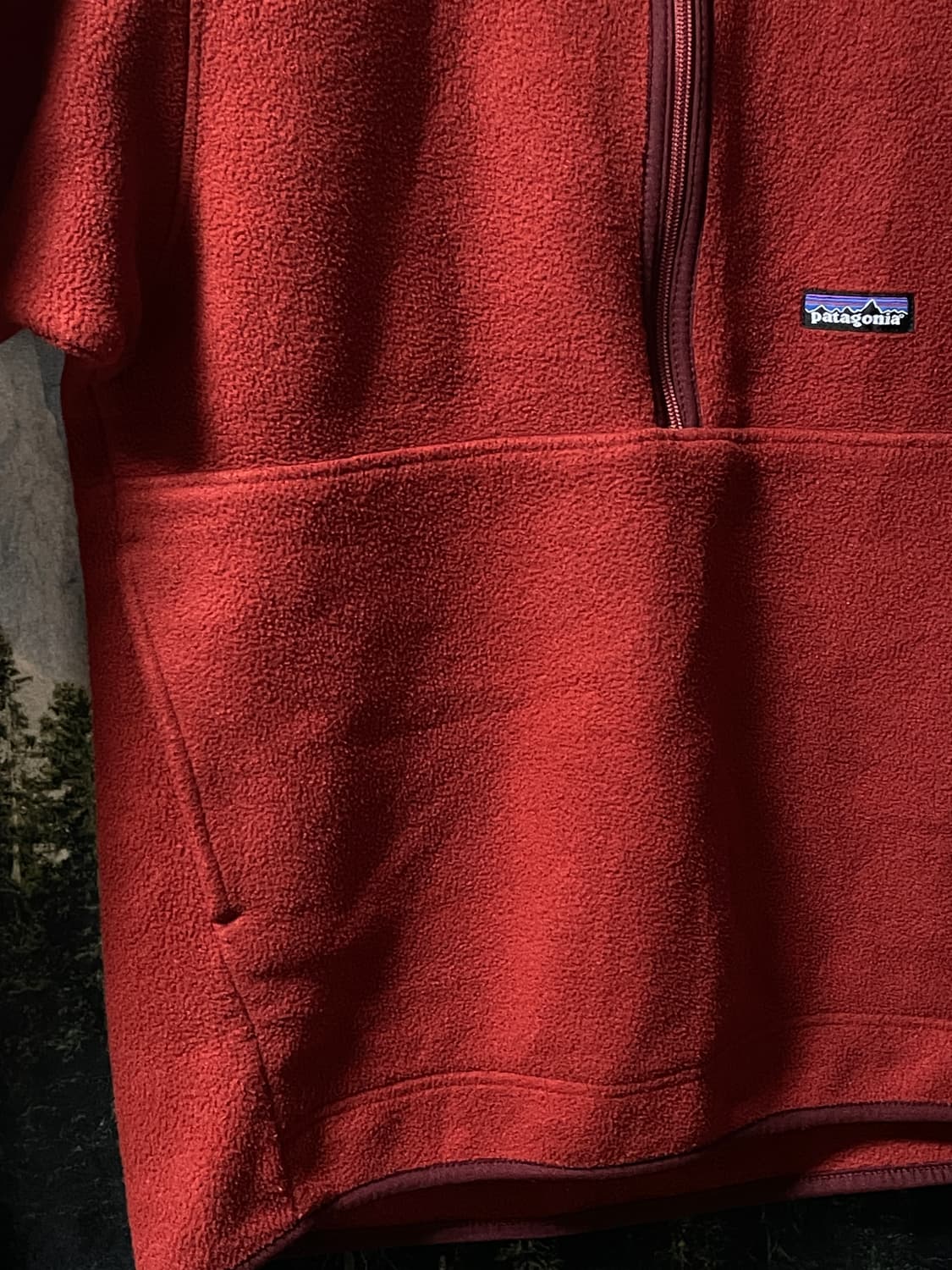 M 90s 파타고니아 신칠라 레드 하프집업 상품이미지3