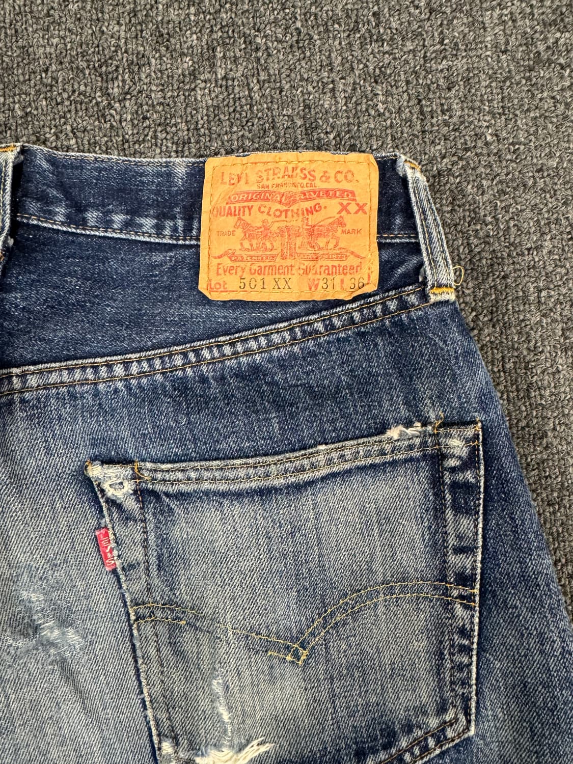 31)90’s 리바이스 501xx 빈티지 워싱 데님 팬츠 상품이미지7