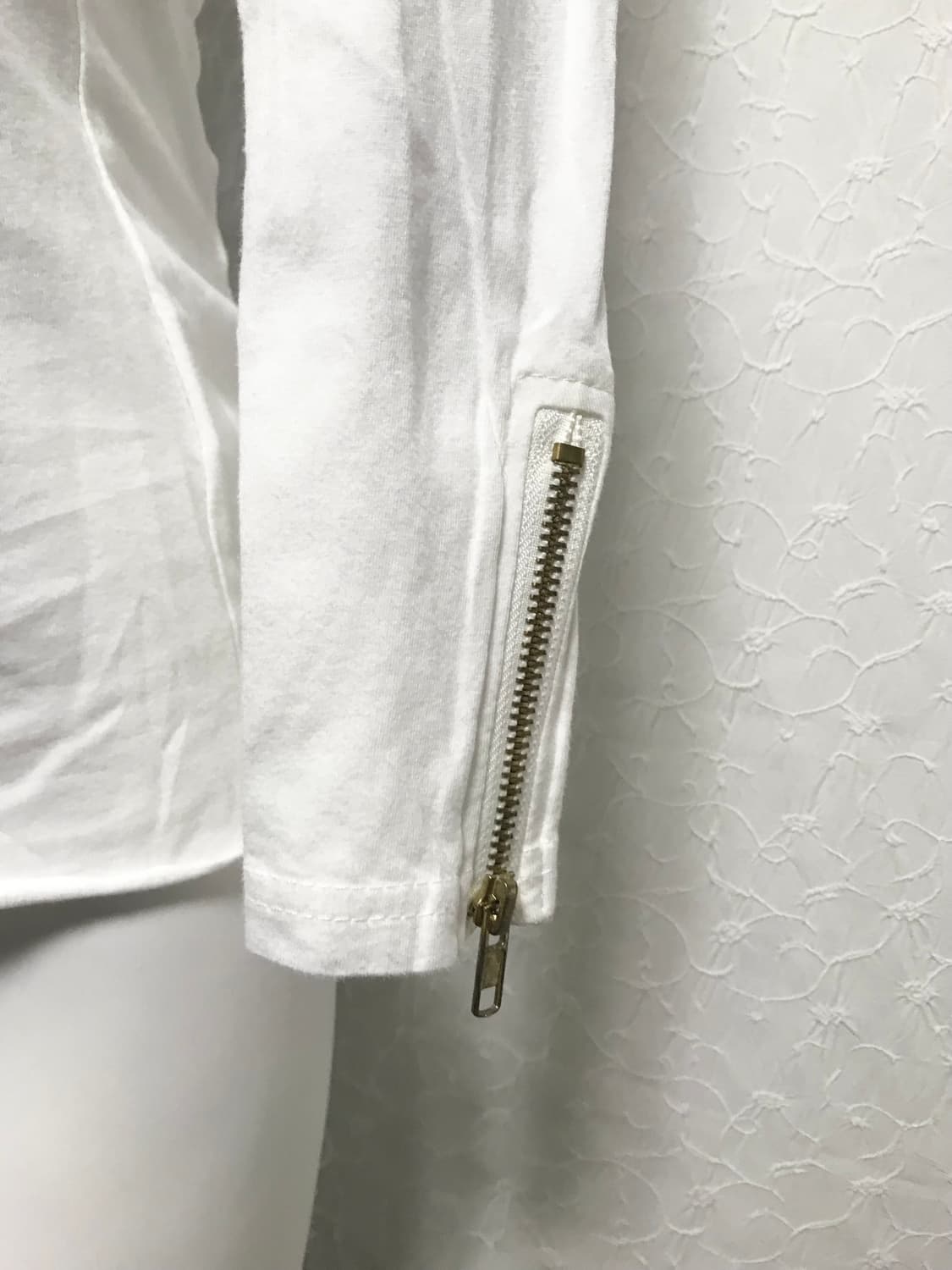 빈티지 갸루 펑크 백 크로스 트임 지퍼 롱슬리브 탑 상품이미지7