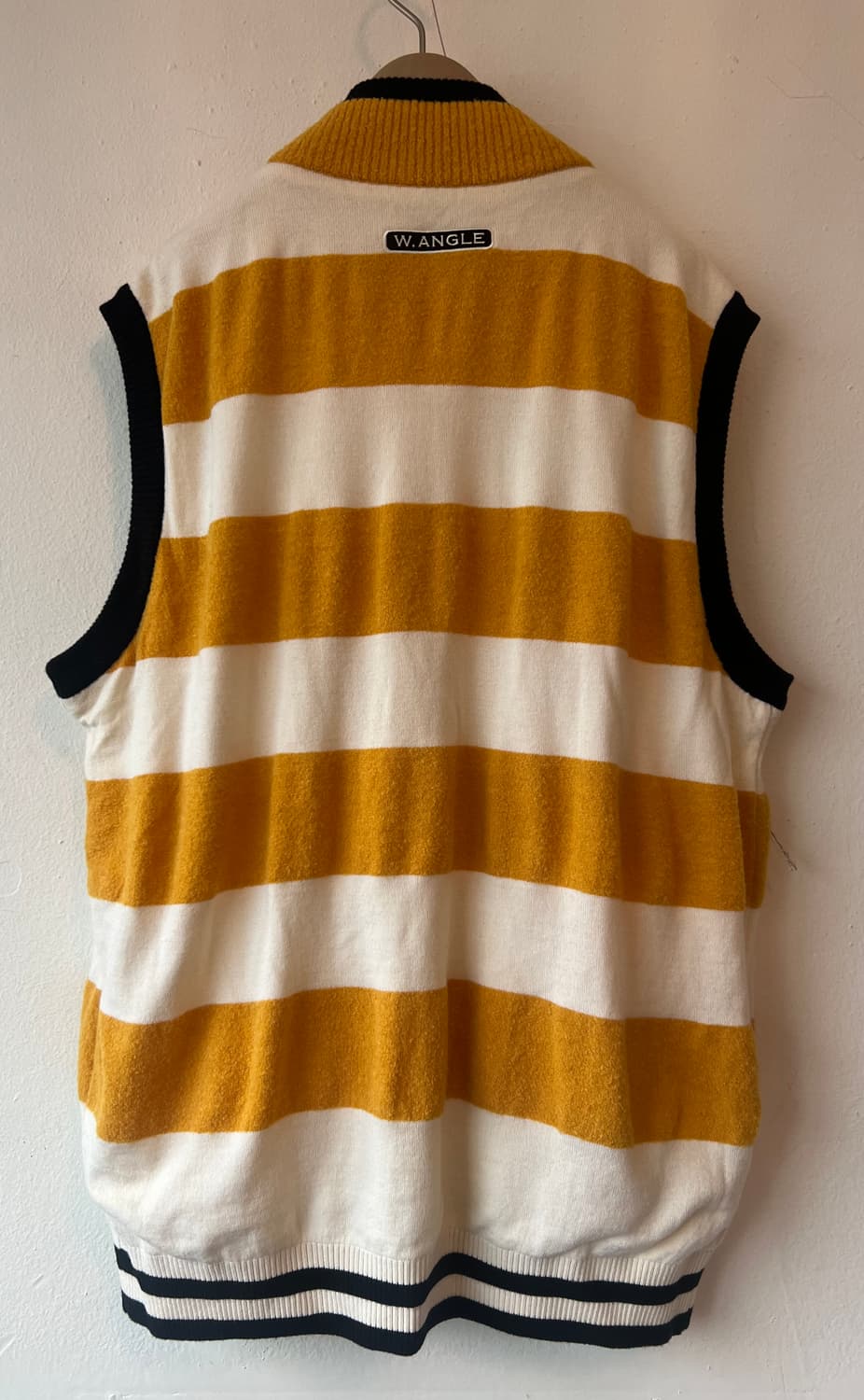 와이드앵글 남성 옐로우 골프 울방풍 조끼  상품이미지8