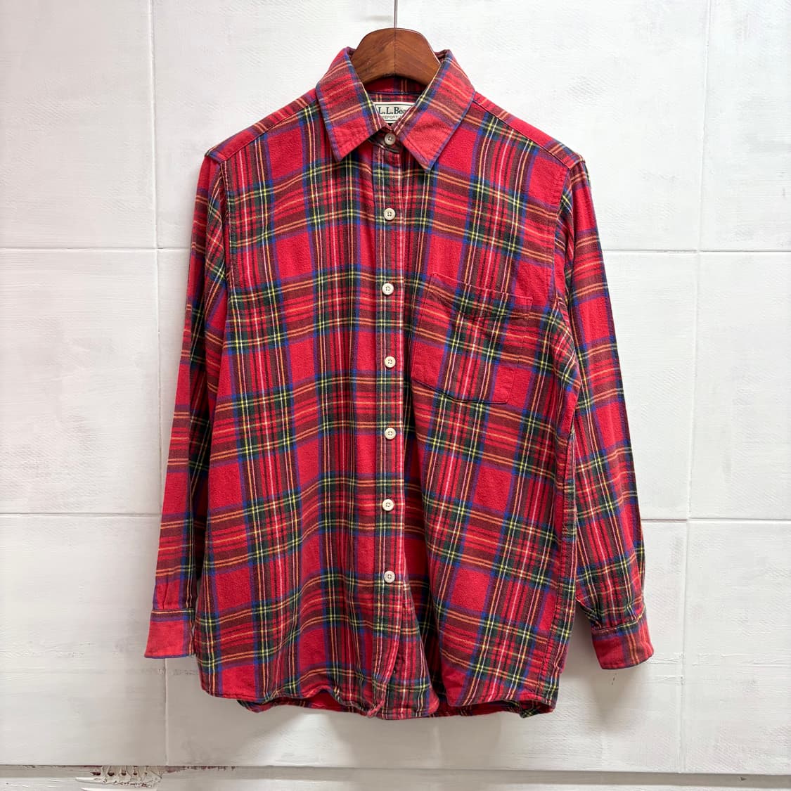 90s L.L.Bean 엘엘빈 USA 타탄 체크 남방  상품이미지1