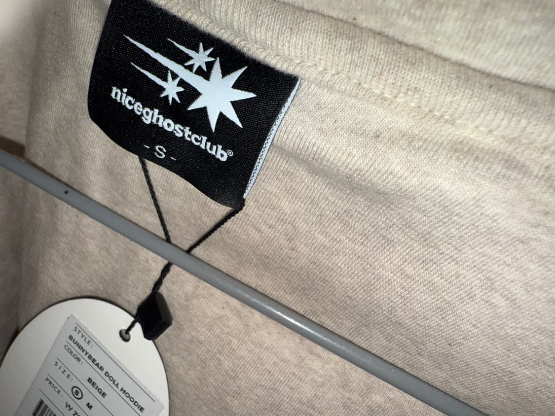 나이스고스트클럽 상의 bunnybear doll hoodie 상품이미지5