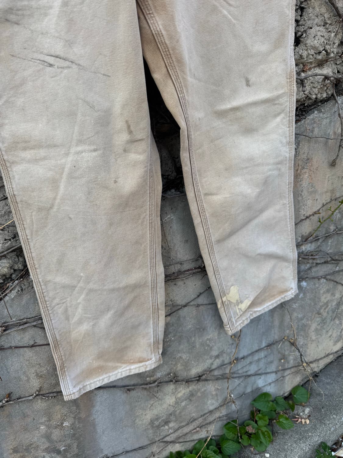 칼하트 빈티지 b11 brn 하드 페이딩 카펜터 싱글니 워크 팬츠 상품이미지5