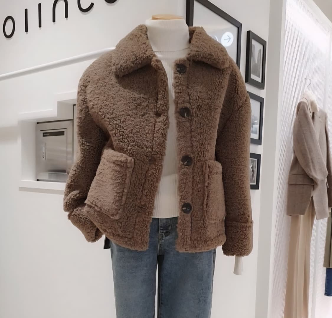 [F]코인코즈 에코 양털 무스탕 상품이미지1