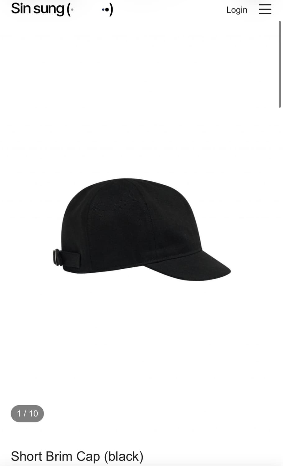 sinsung 신성 short Brim cap  상품이미지1