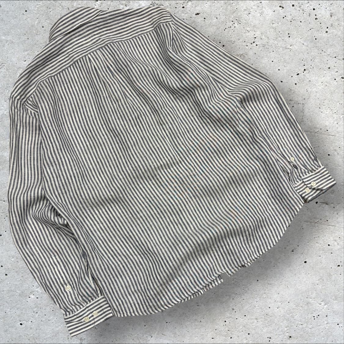 [L] 라코스테 린넨 스트라이프 셔츠 남방 새상품 C218 상품이미지2