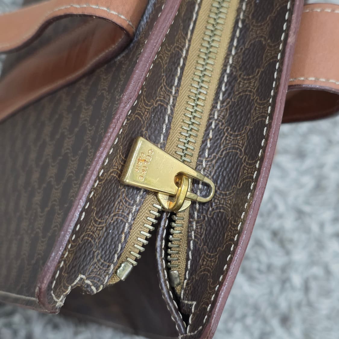 셀린느 빈티지 마카담 브라운 숄더백 쇼퍼백(주우재백) 상품이미지8