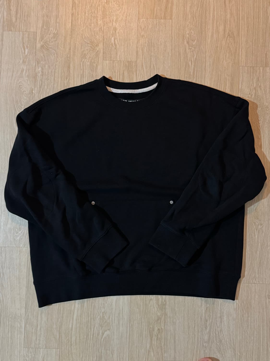 pocket crop sweatshirts black 상품이미지2