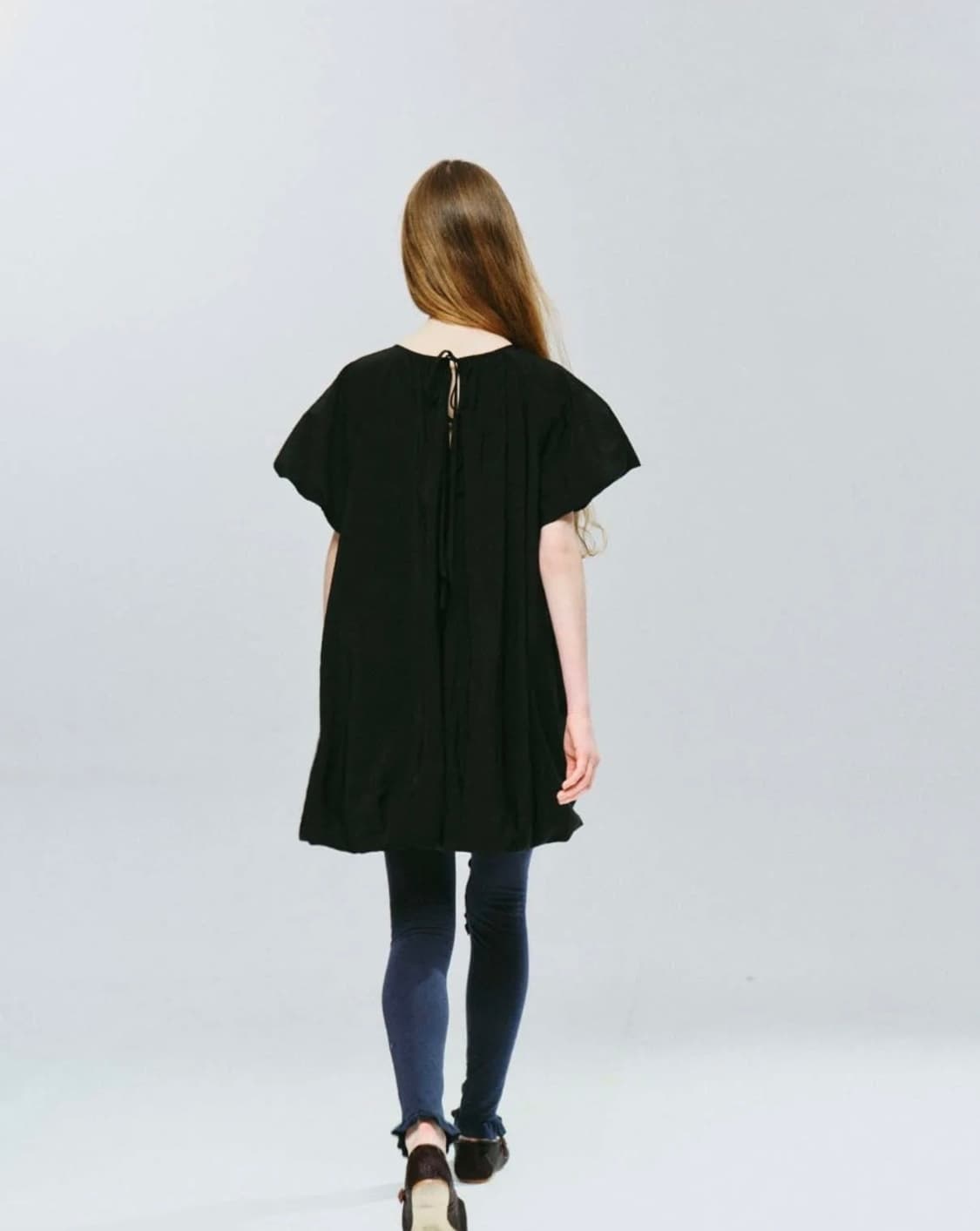 COSMOSS VOLUME MINI DRESS BLACK 상품이미지2