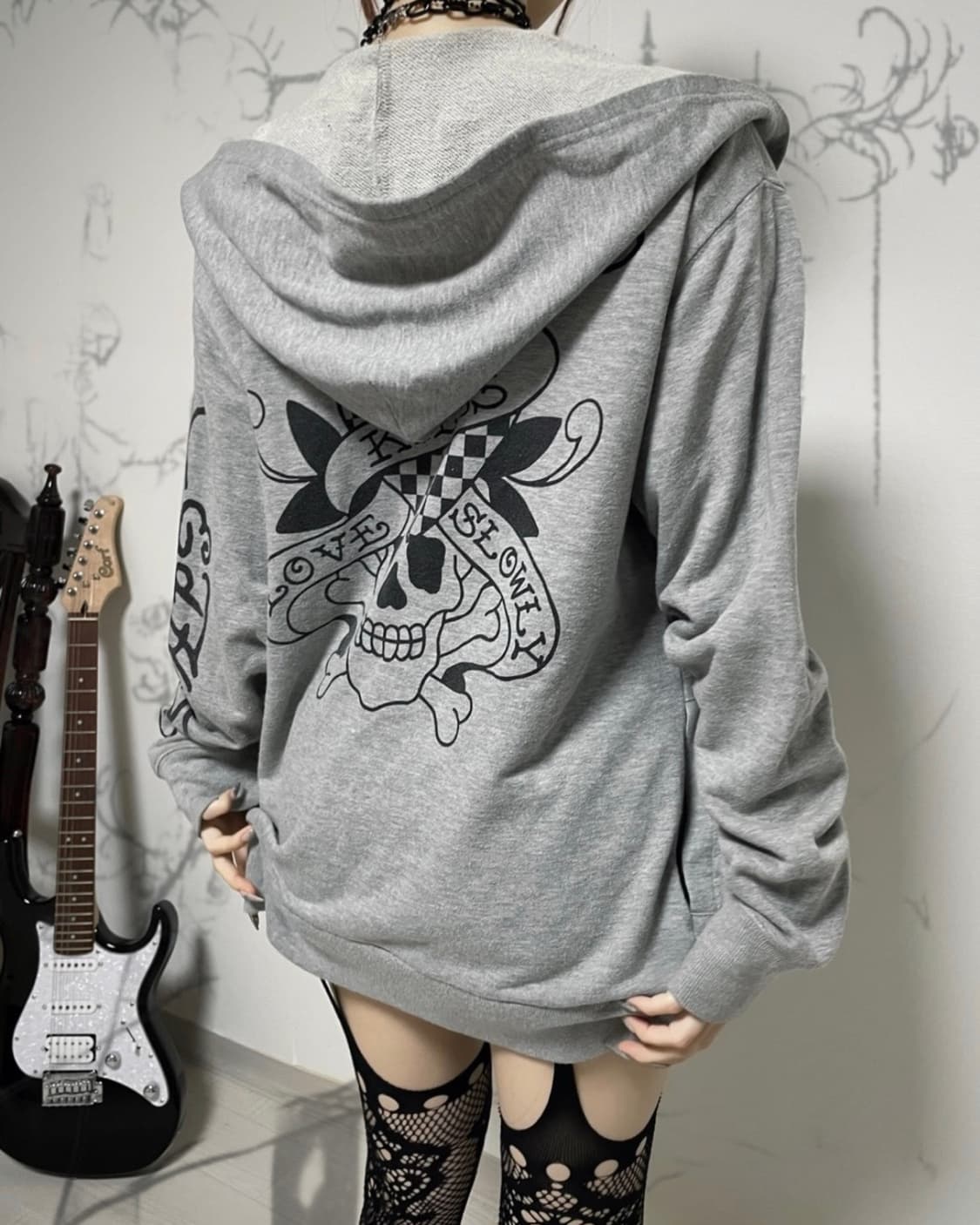 Ed Hardy Zip-Up Skull Hoodie 상품이미지1