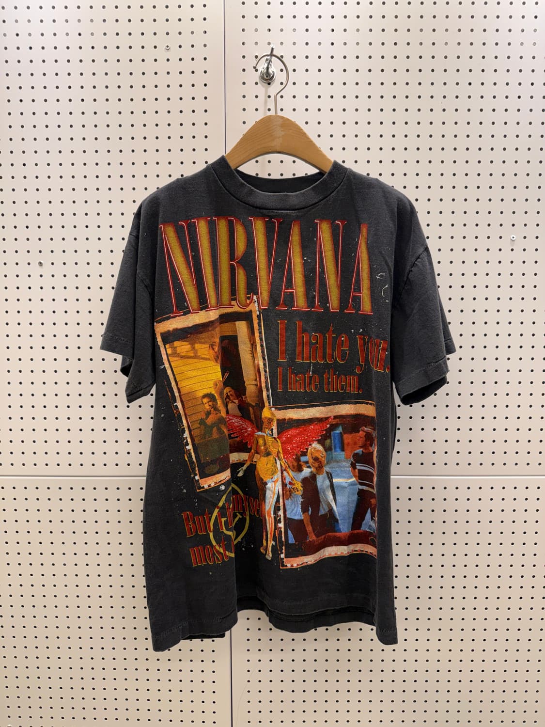 너바나 커트 코베인 그래픽 밴드 반팔 티셔츠 U1007 상품이미지2