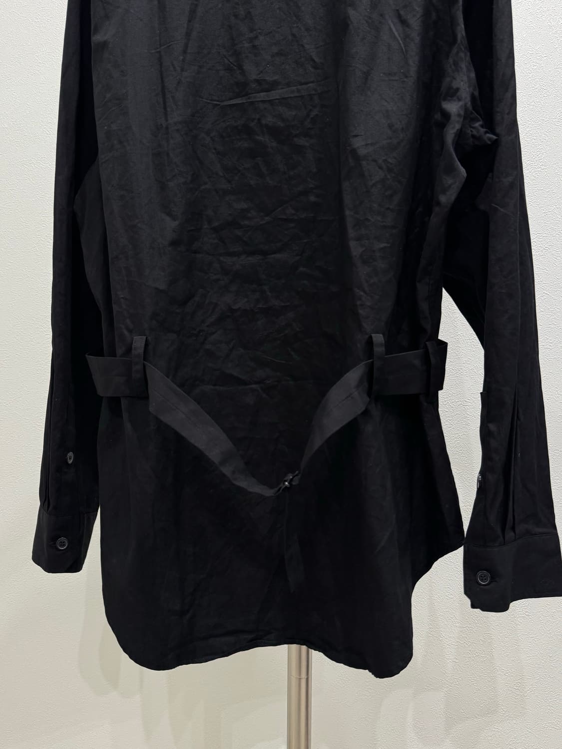 요지야마모토 뿌르옴므 19aw 레이어드 벨티드 롱 셔츠 상품이미지7