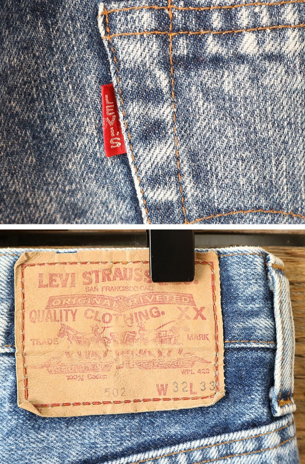 일본판 80s LVC LEVIS 리바이스 502 빅E 셀비지데님 상품이미지7