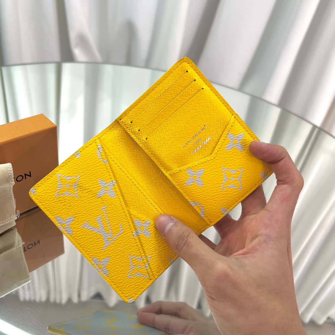 루이비통 모노그램 오거나이저 그레이 옐로우 상품이미지6