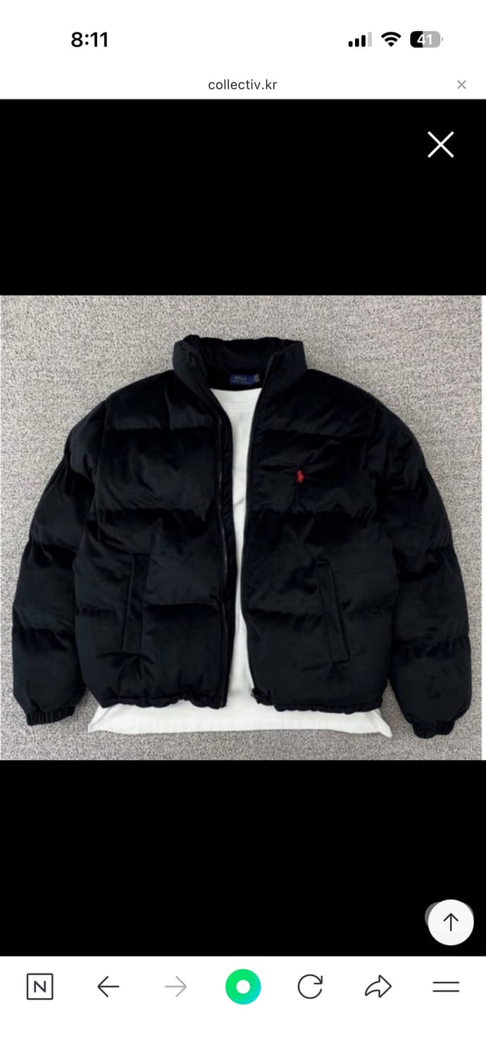 폴로벨벳스웨이드패딩삽니다 상품이미지1