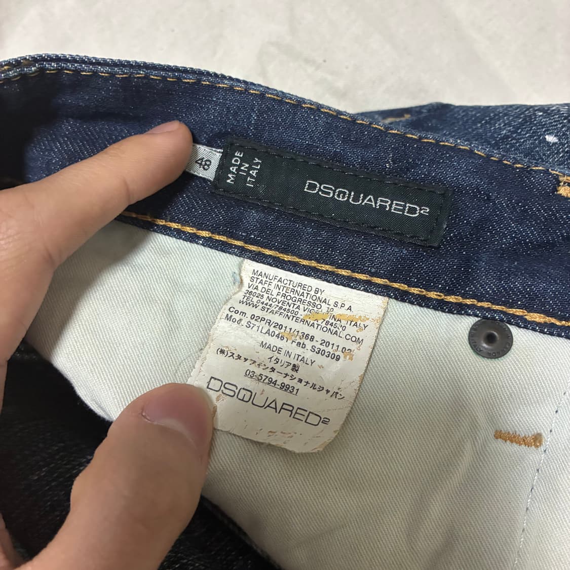 디스퀘어드2 데미지 슬림 진청 상품이미지6