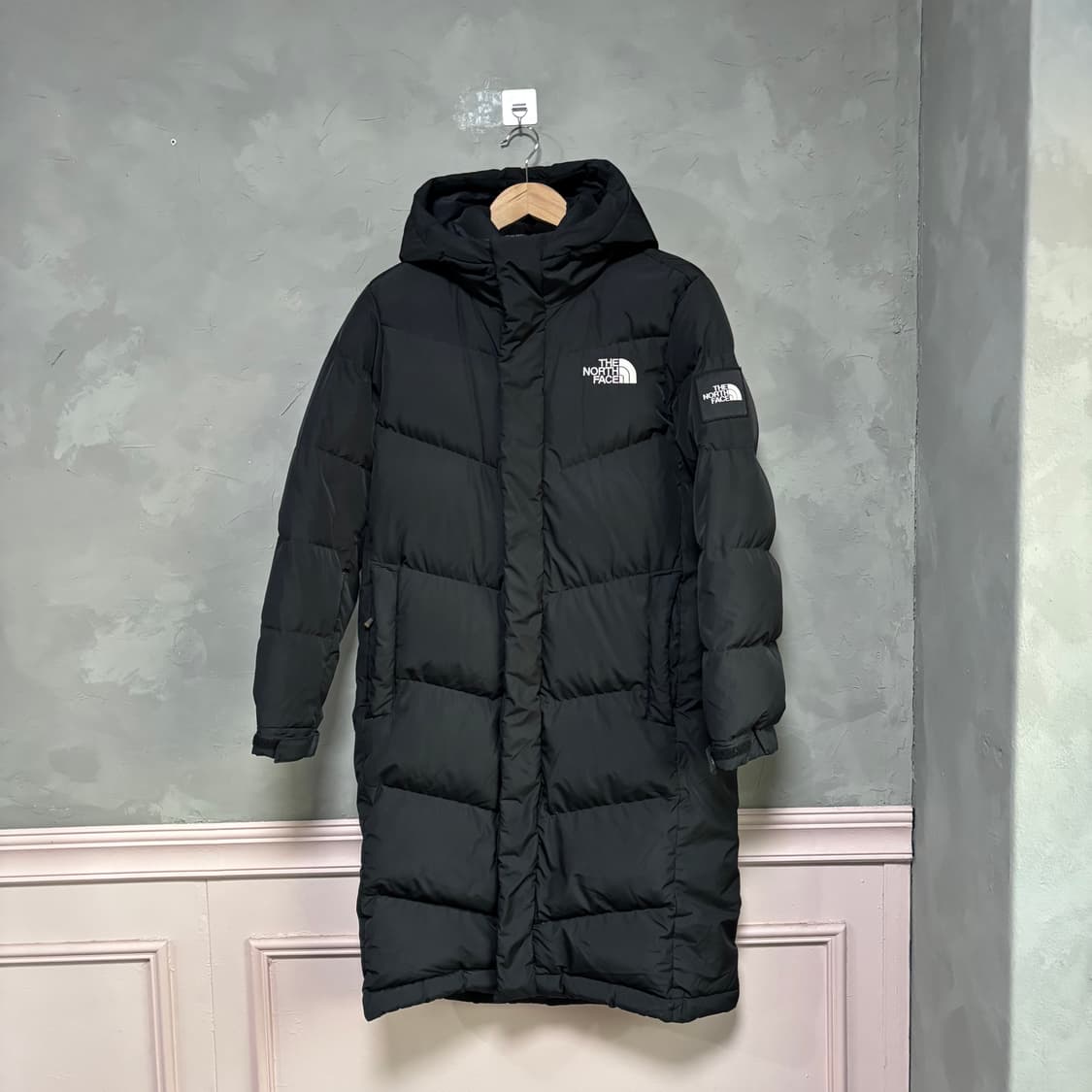 노스페이스 구스다운 롱패딩 블랙 상품이미지1