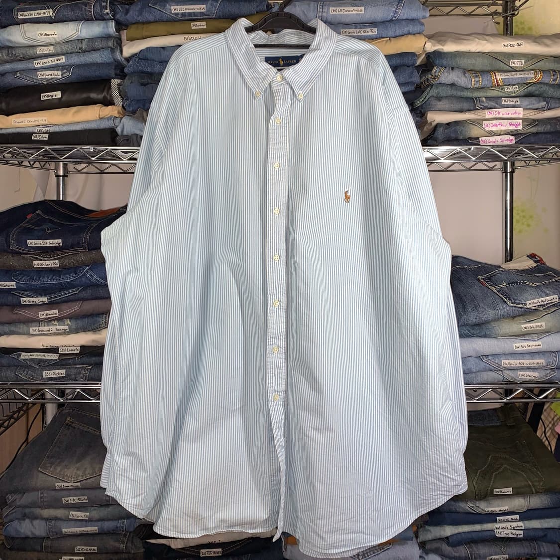 [3XL] 폴로 랄프로렌 런던 스트라이프 코튼셔츠 클래식핏 상품이미지2