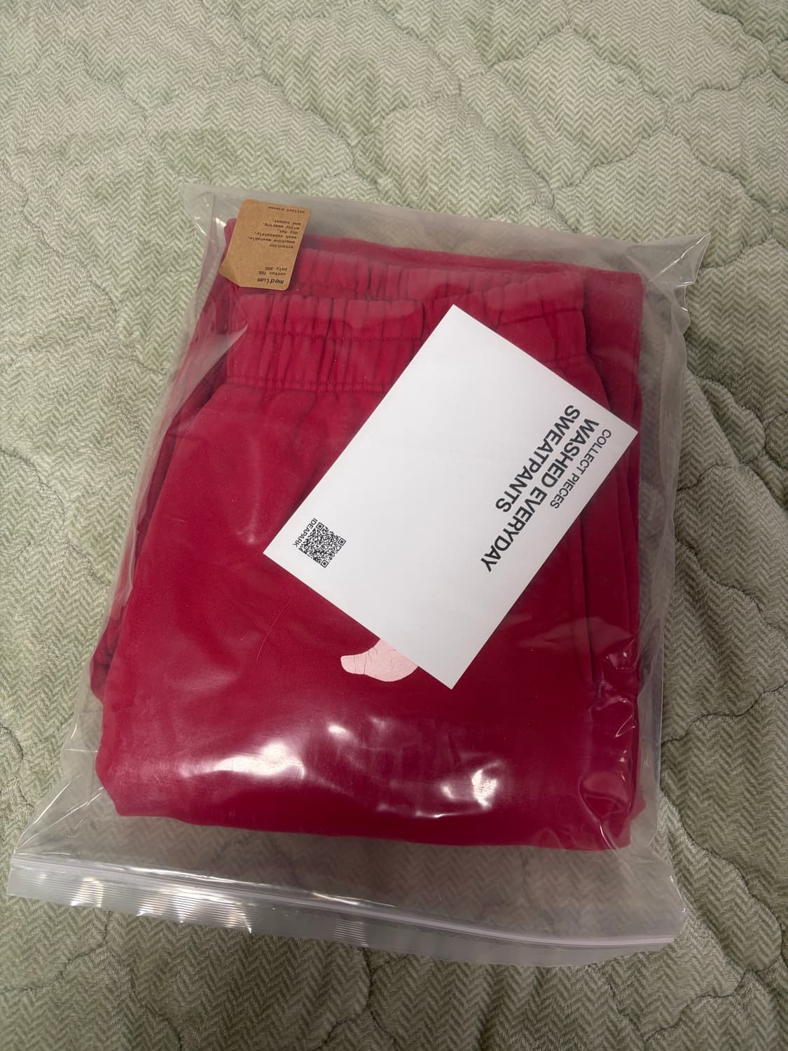 [M]컬렉트피시스 스웻팬츠 레드 상품이미지1